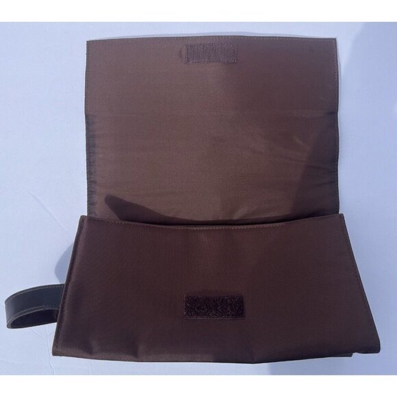 Calvin‎ Klein Mens Dopp Kit Travel Cosmetic Toiletry Bag Case Brown - Picture 4 of 4